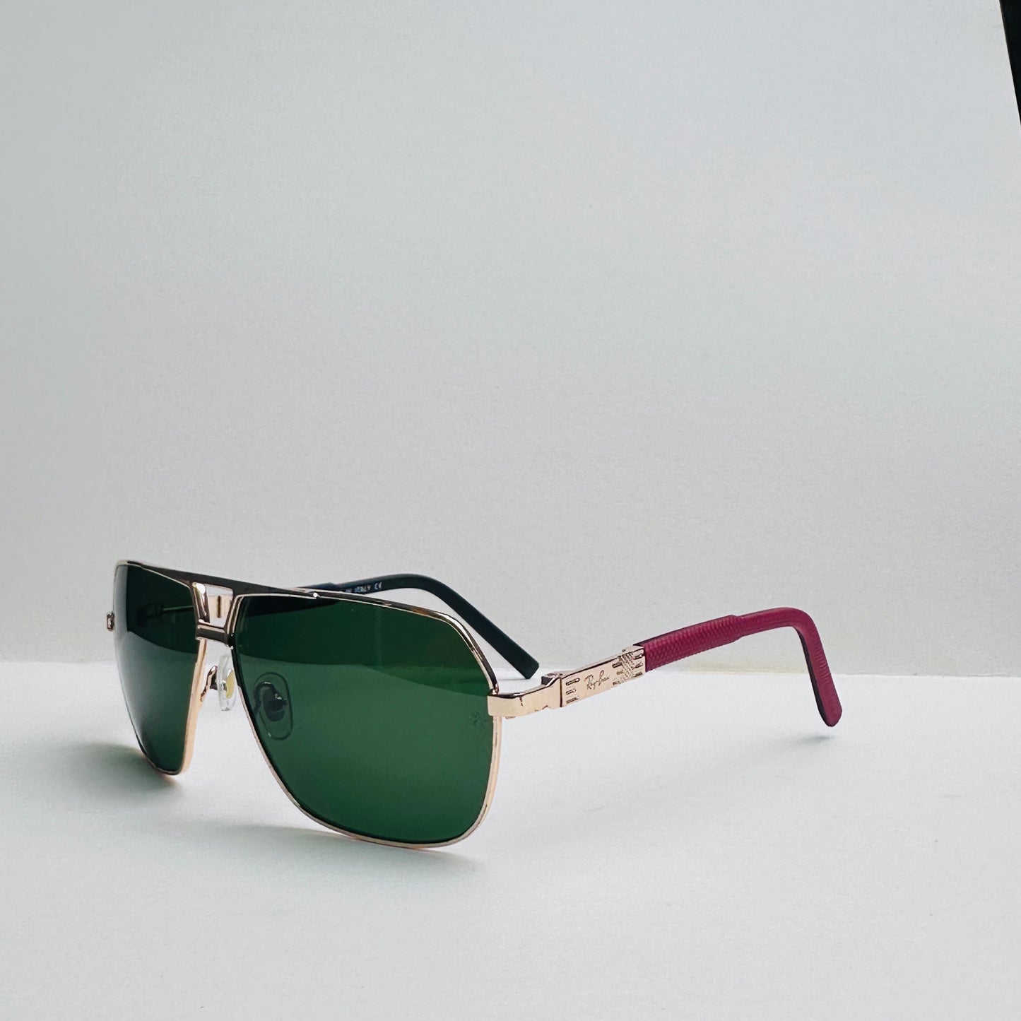 Ray-Ban Rectangular Silver Double-Bridge Sunglasses
