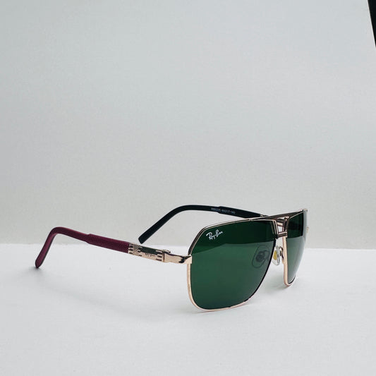 Ray-Ban Rectangular Silver Double-Bridge Sunglasses