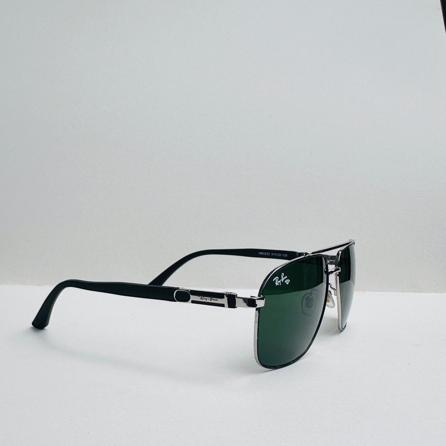Ray-Ban Double-Bridge Metal Square Sunglasses