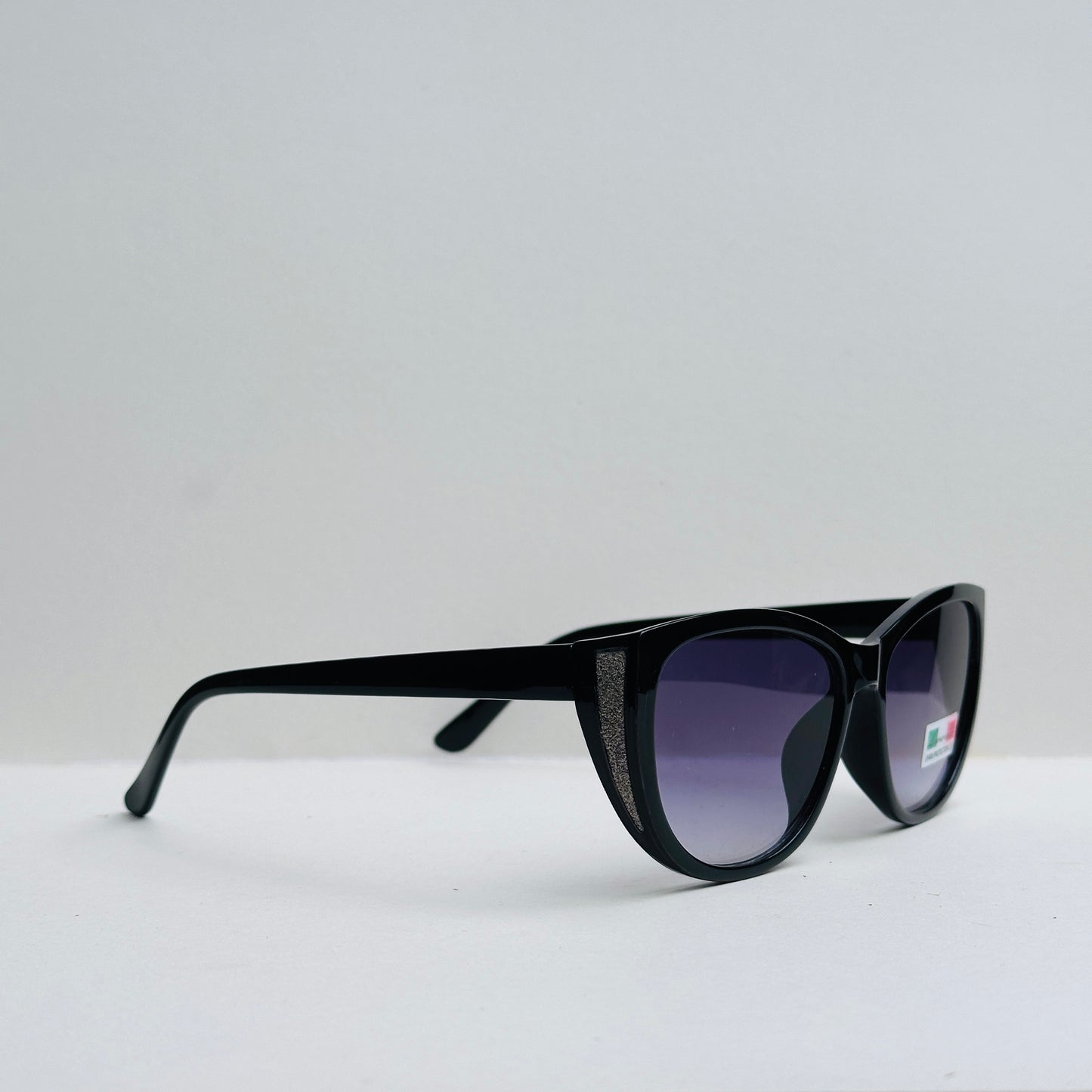 TomHardee Black Cat-Eye Double-Shaded Sunglasses