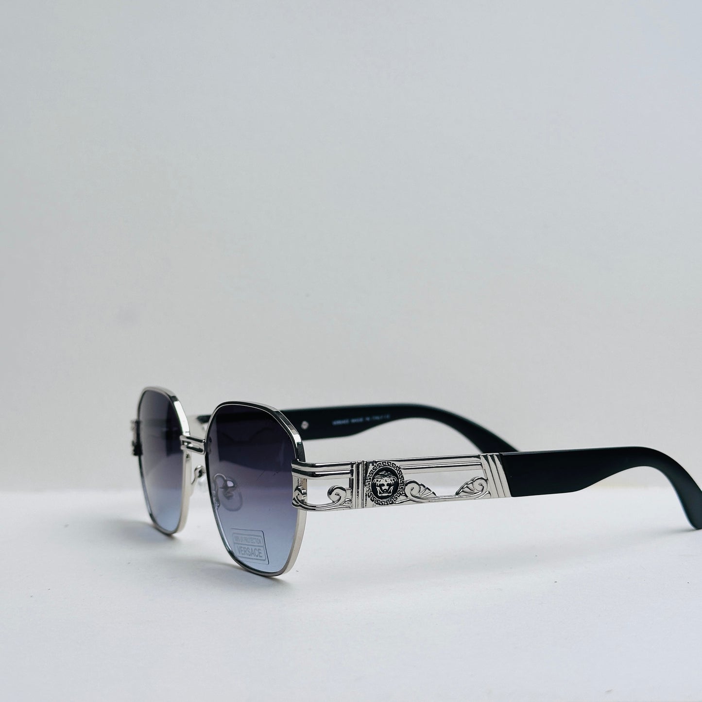 Versace Silver Rectangular Sunglasses