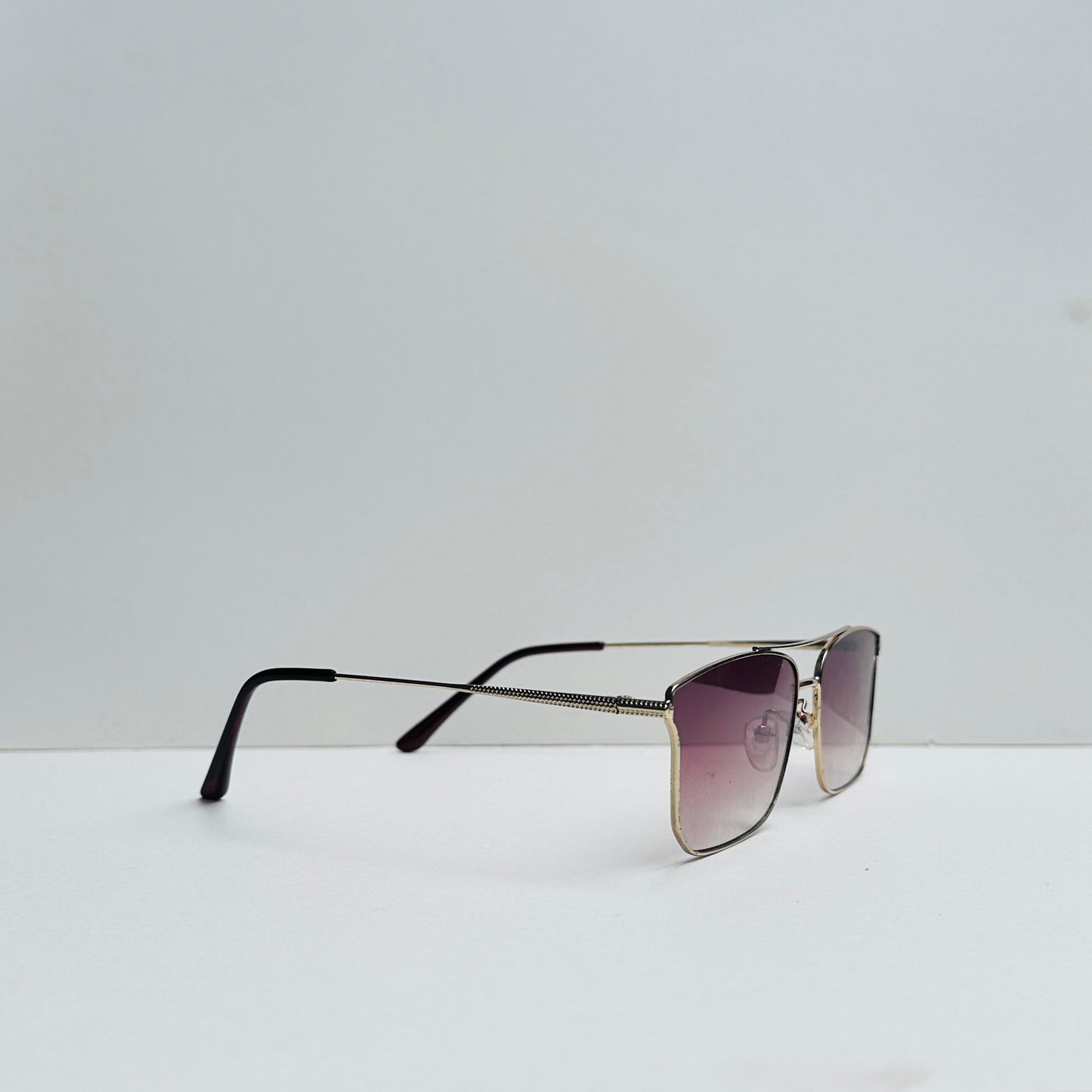 Double Bridge & Double Shaded Metallic Sunglasses