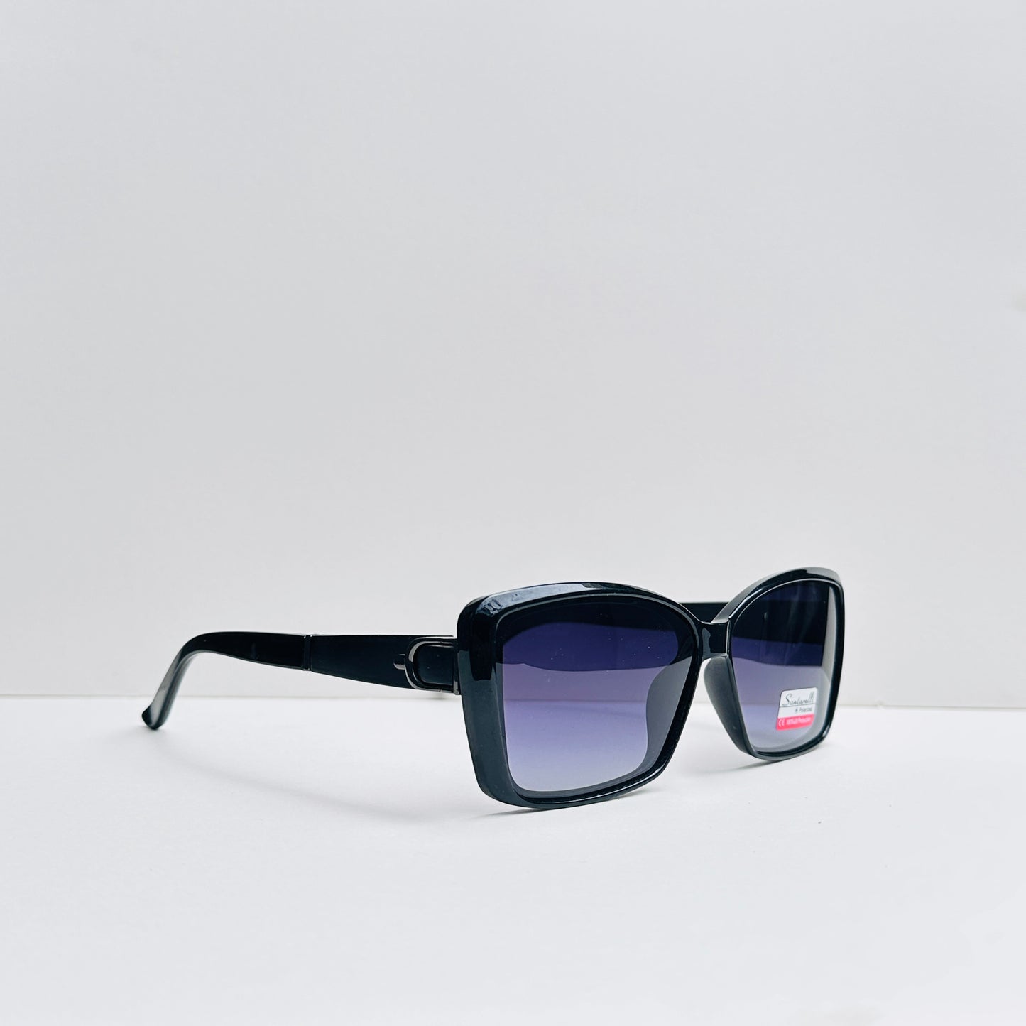 CELINE Rectangular Black Double Shaded Sunglasses