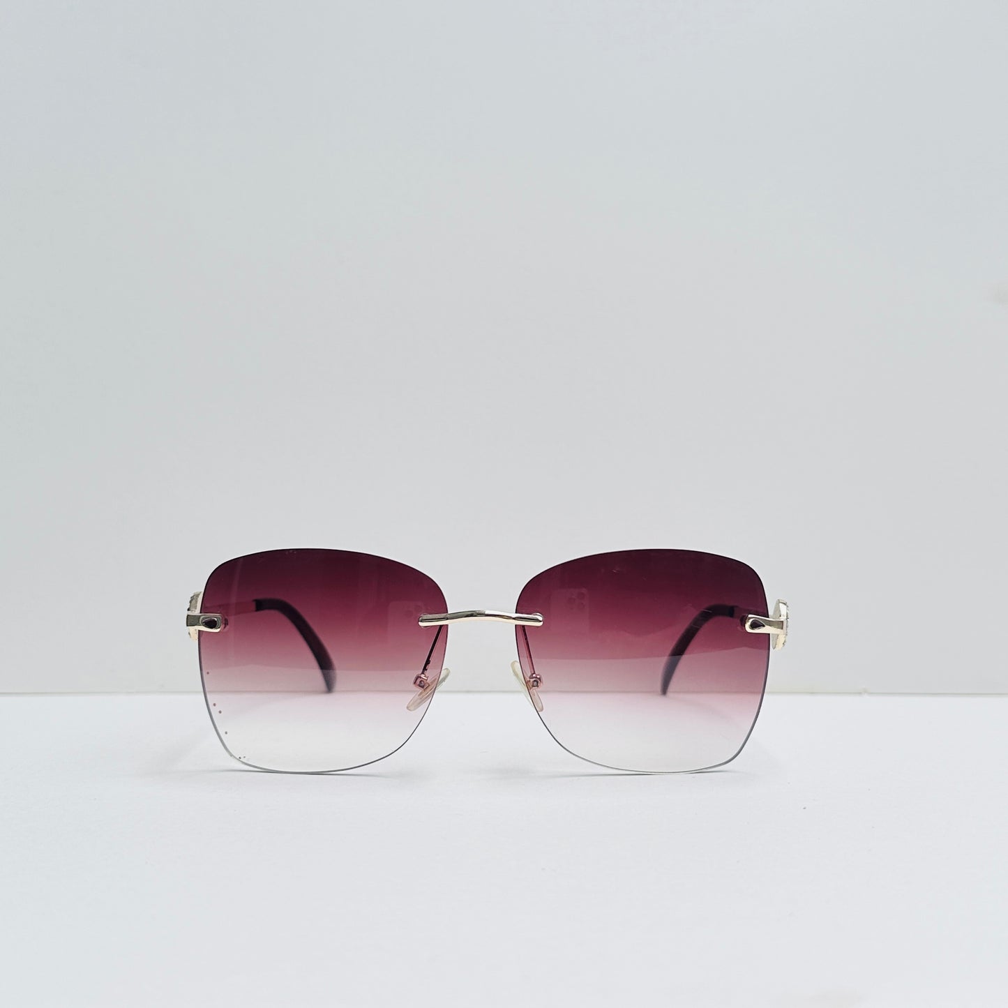 TomHardee Oval Double-Shaded Sunglasses with Stonework stick