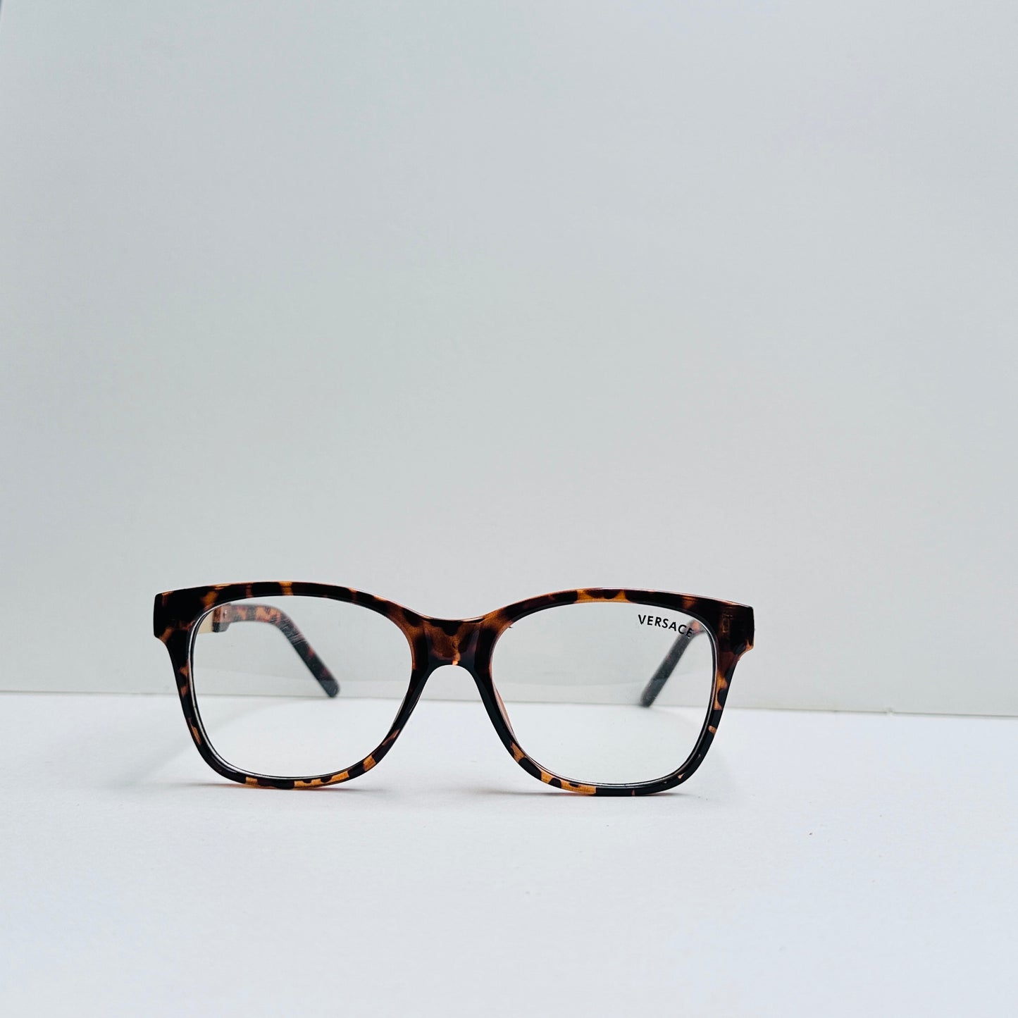 Versace Rectangular Glasses with Golden Crafted Temples
