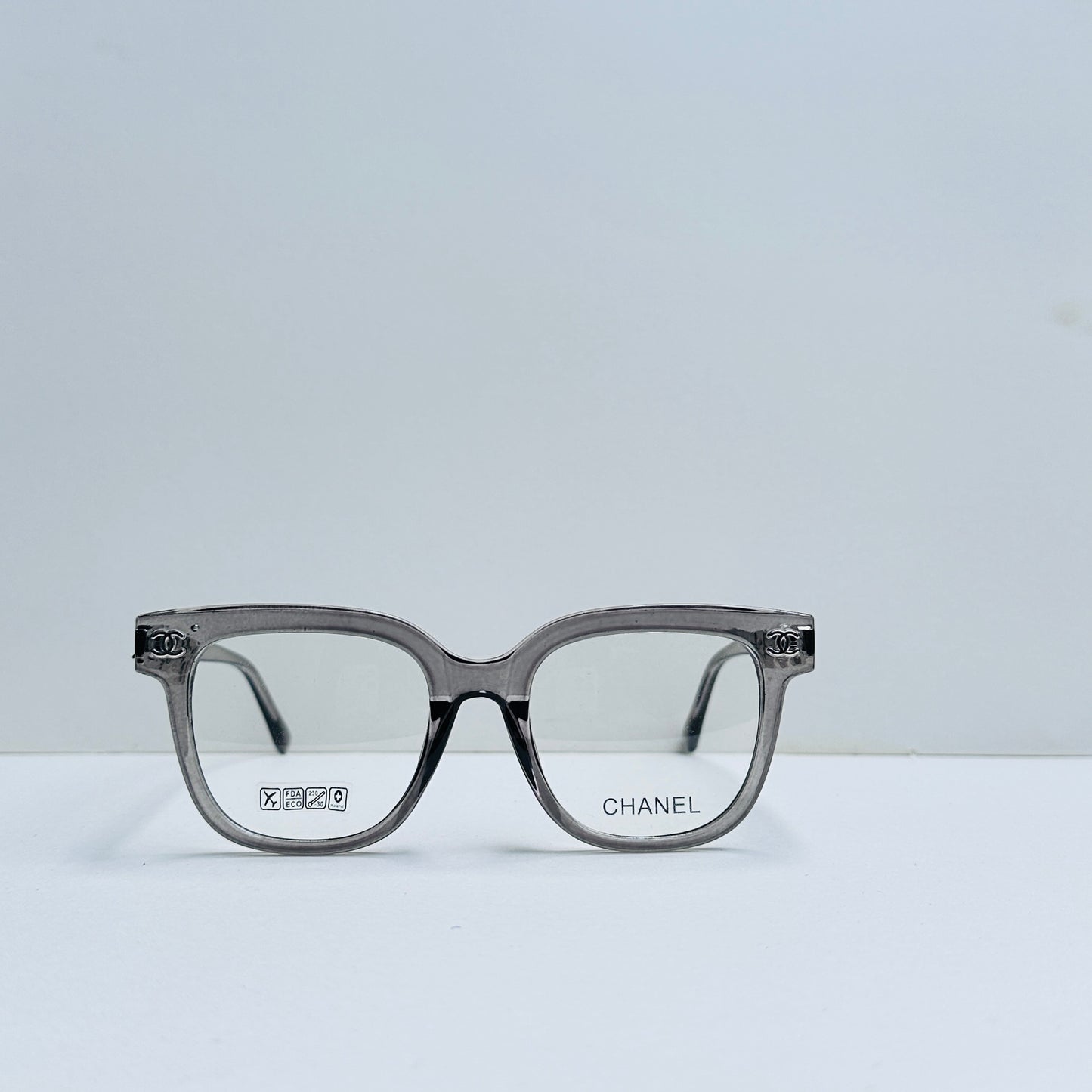 Chanel Transparent Grey with Stone-Crafted Temples