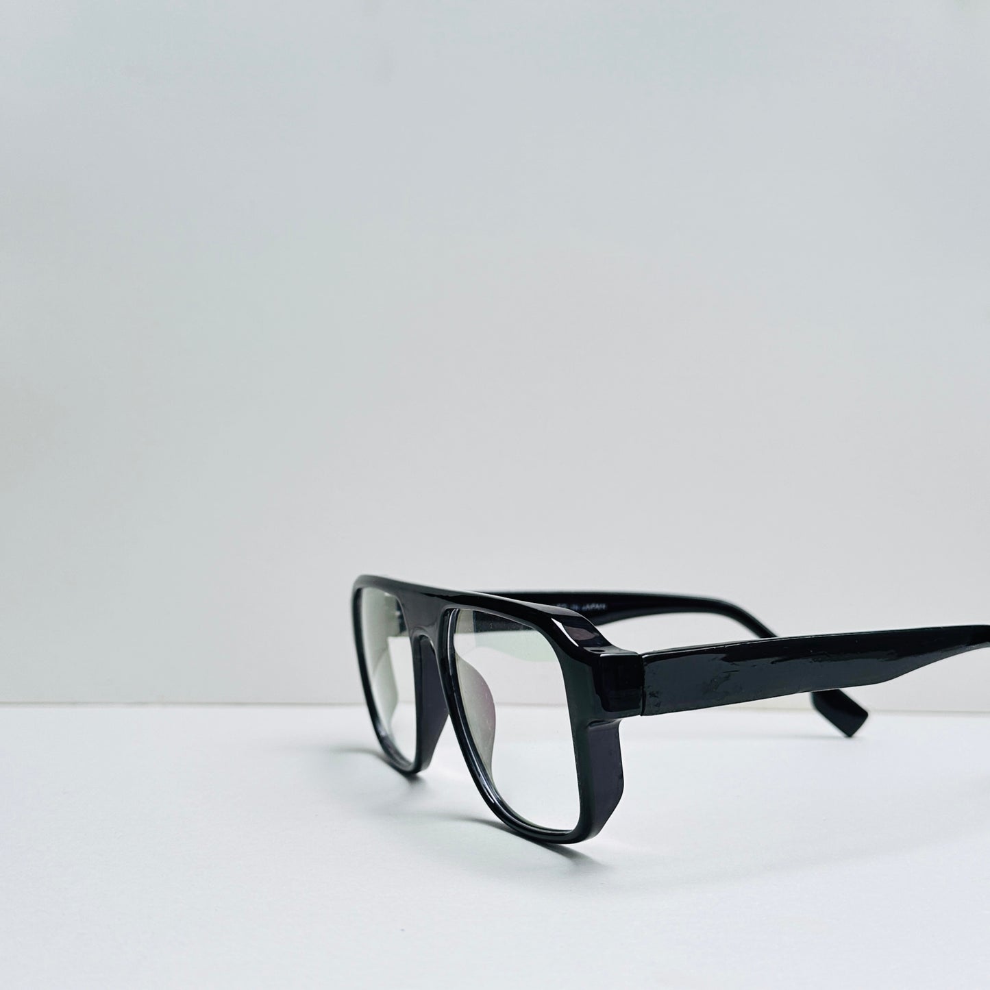 TomHardee Black Rectangular Large Stranded Glasses