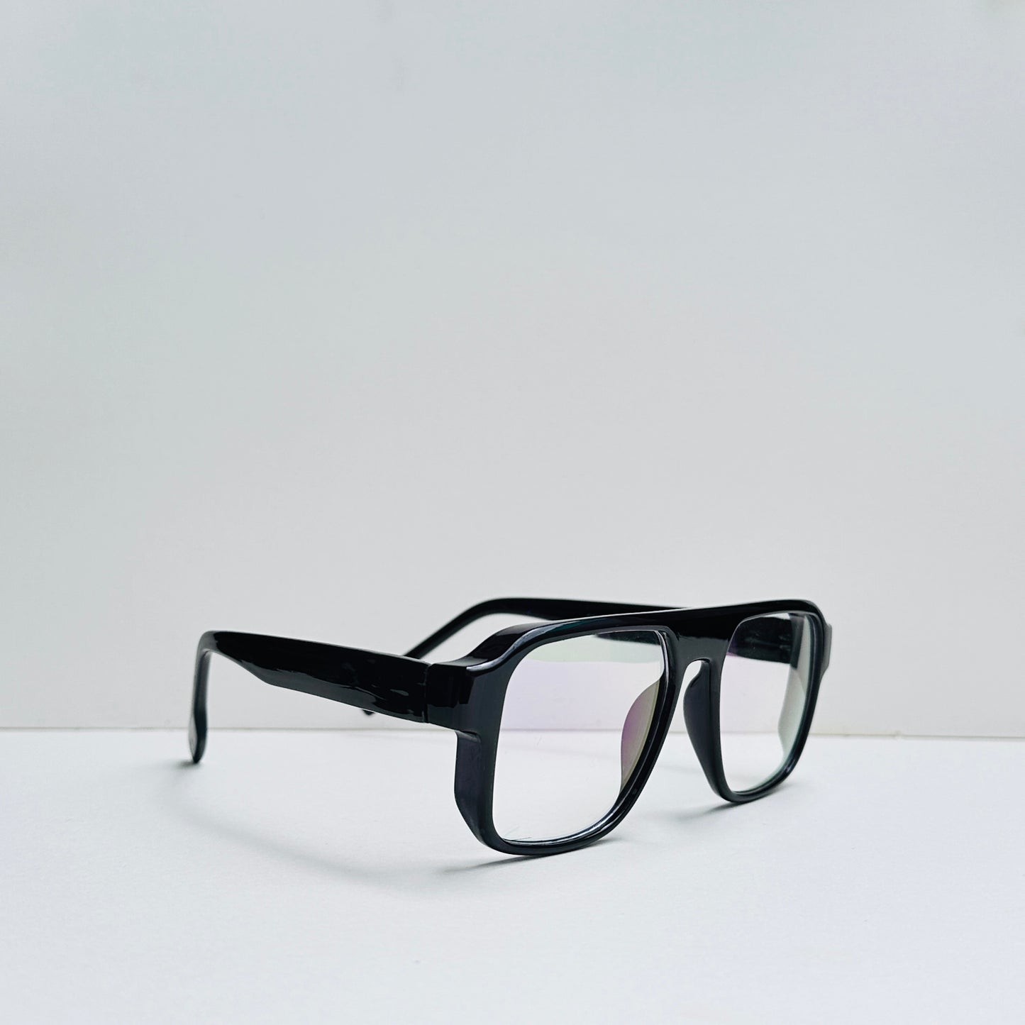 TomHardee Black Rectangular Large Stranded Glasses