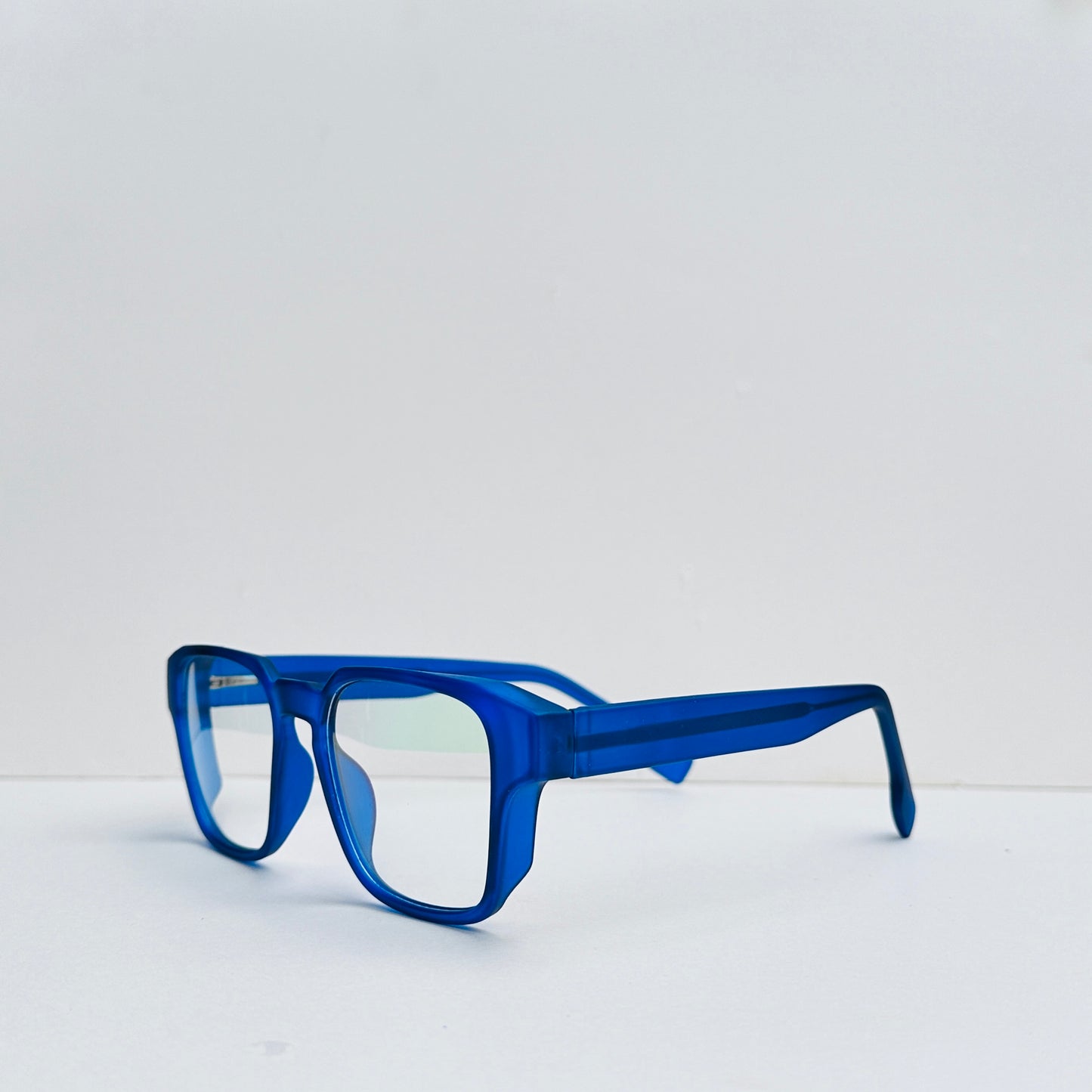 TomHardee Mad Blue Square Shape Glasses