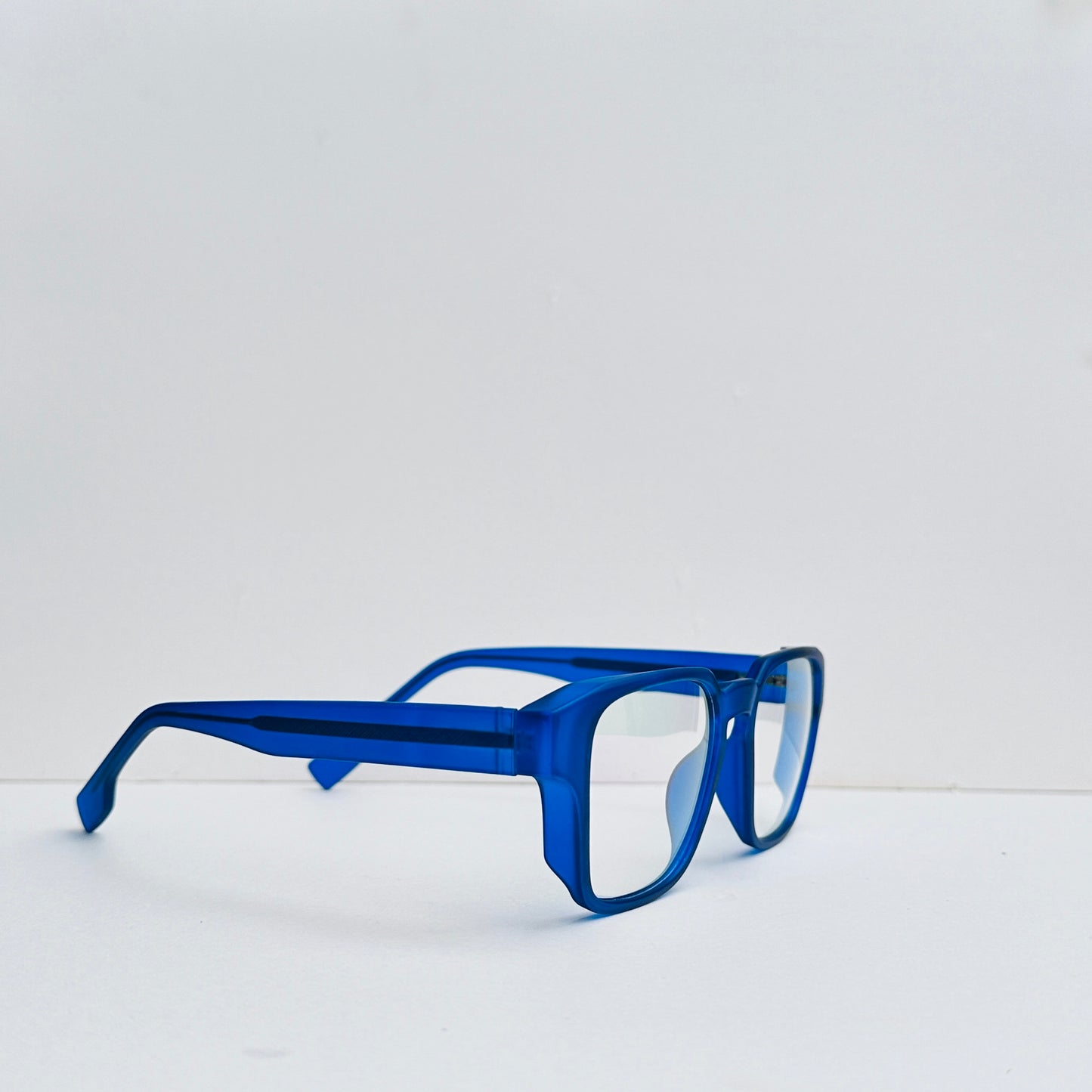 TomHardee Mad Blue Square Shape Glasses