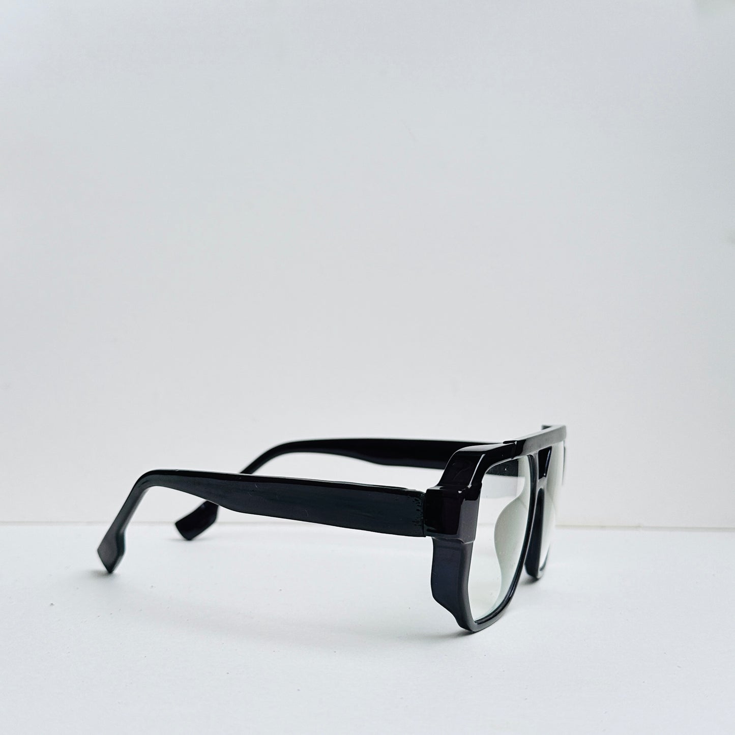 TomHardee Double Bridge Black Rectangular Glasses