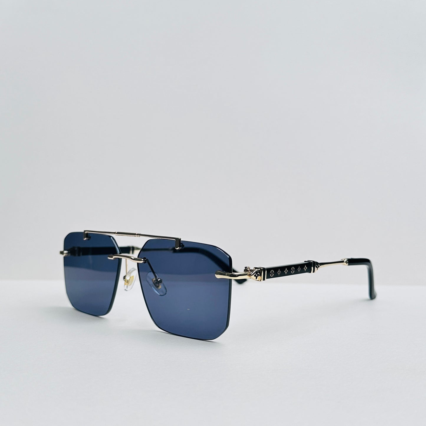 Louis Vuitton Rimless Sunglasses – Black Lens Edition