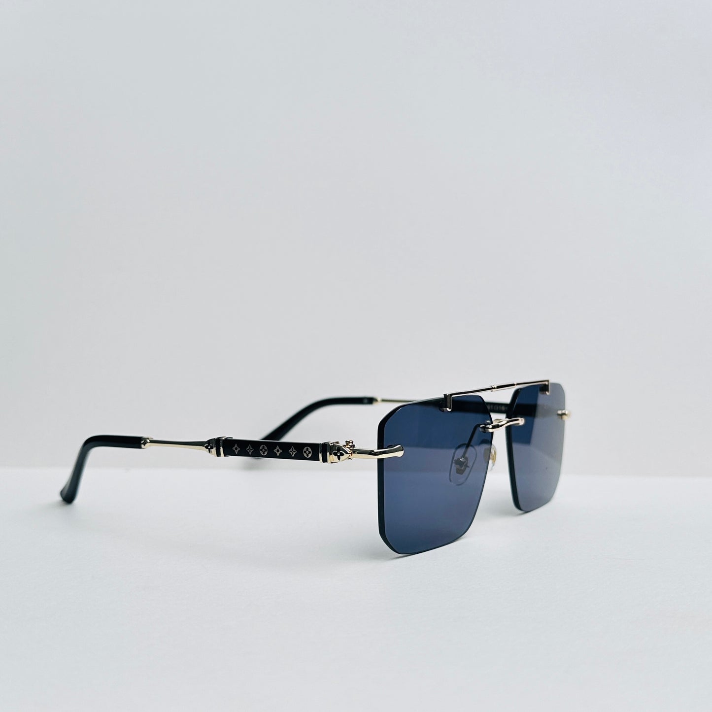 Louis Vuitton Rimless Sunglasses – Black Lens Edition