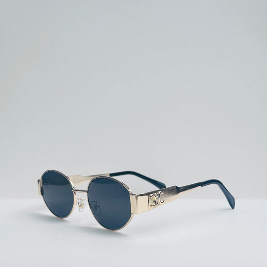 CELINE Gold-tone metal frame, oversized silhouette
