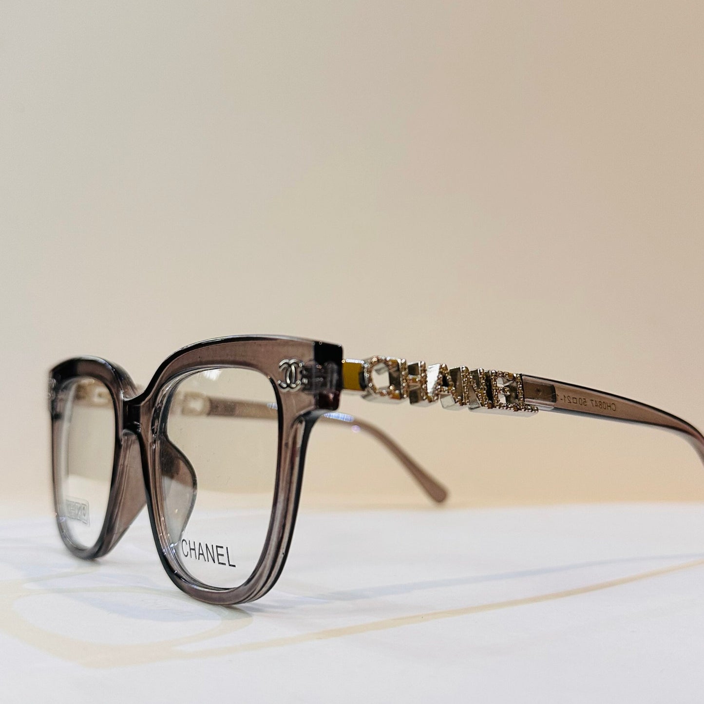 Chanel Rectangular Transparent Grey