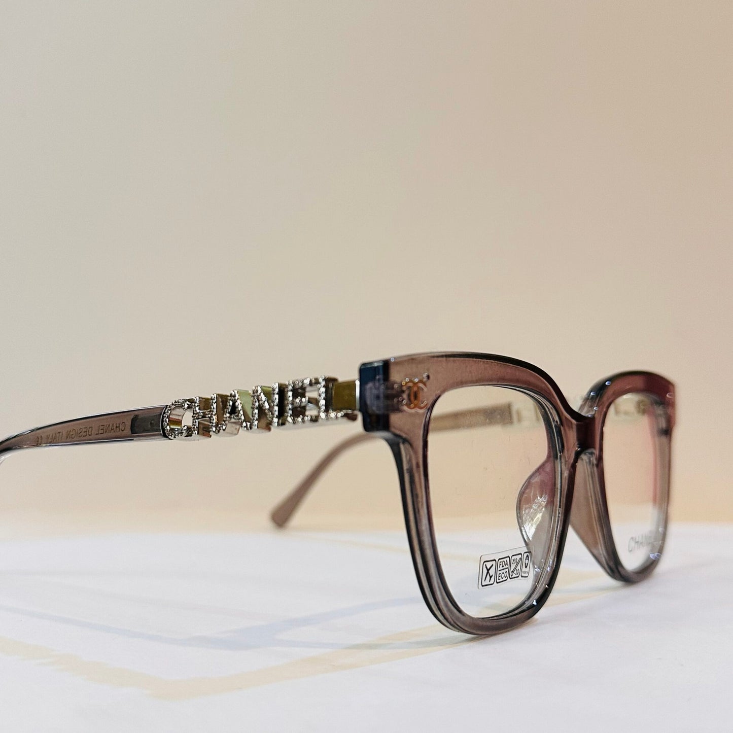 Chanel Rectangular Transparent Grey