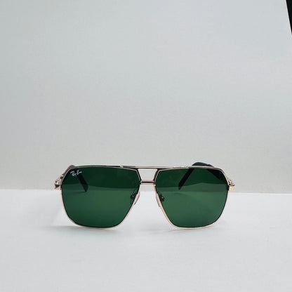 Ray-Ban Rectangular Silver Double-Bridge Sunglasses