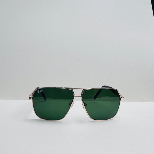 Ray-Ban Rectangular Silver Double-Bridge Sunglasses