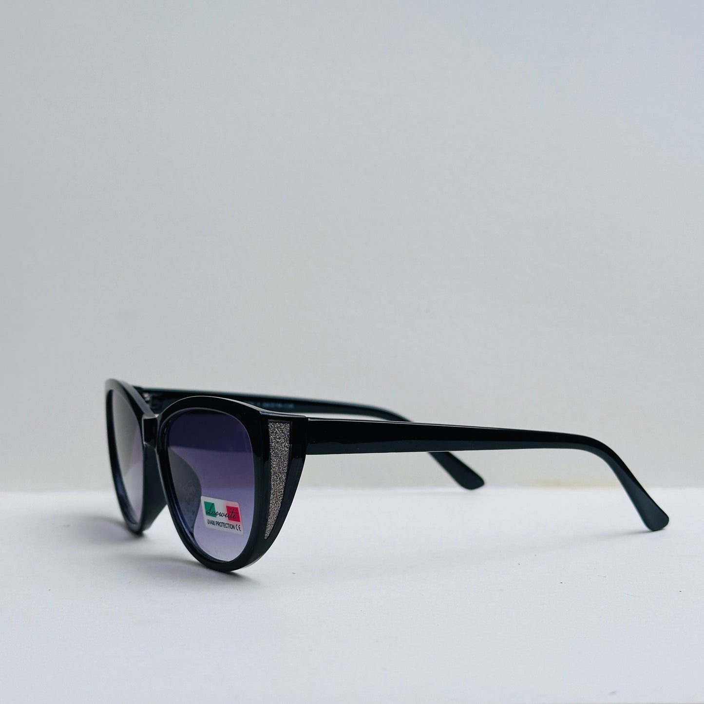 TomHardee Black Cat-Eye Double-Shaded Sunglasses