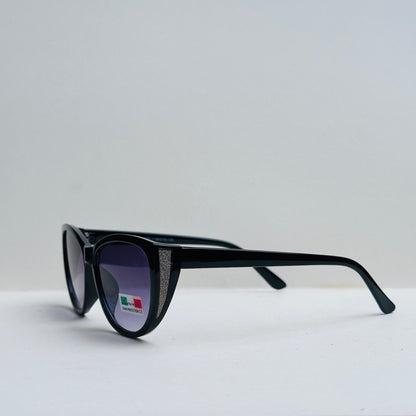 TomHardee Black Cat-Eye Double-Shaded Sunglasses
