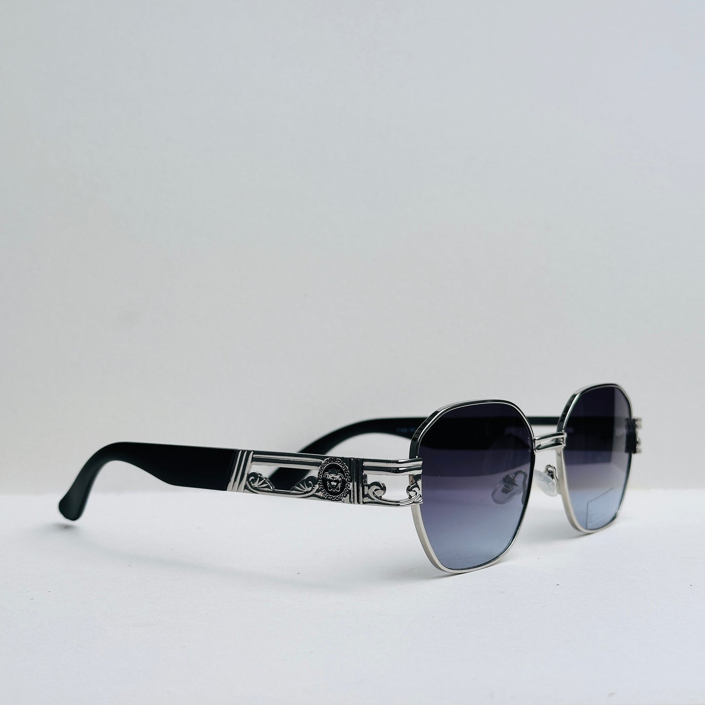 Versace Silver Rectangular Sunglasses