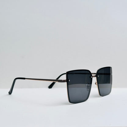 TomHardee Rimless Black Shade Cat-Eye Sunglasses