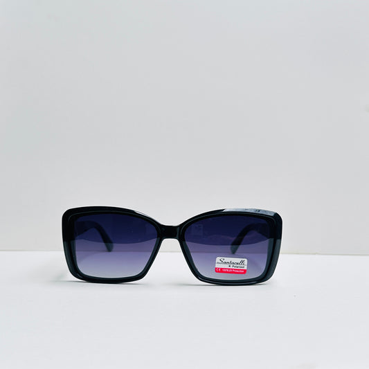 CELINE Rectangular Black Double Shaded Sunglasses
