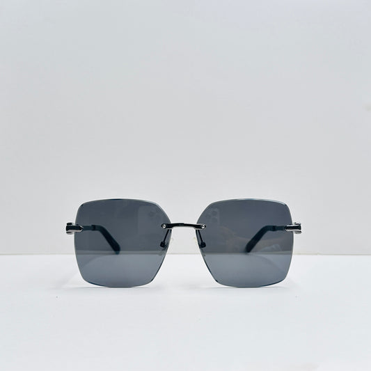 TomHardee Rimless Rectangular Black Shade