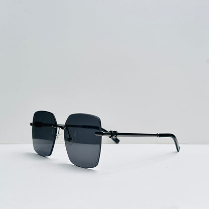 TomHardee Rimless Rectangular Black Shade