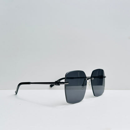 TomHardee Rimless Rectangular Black Shade