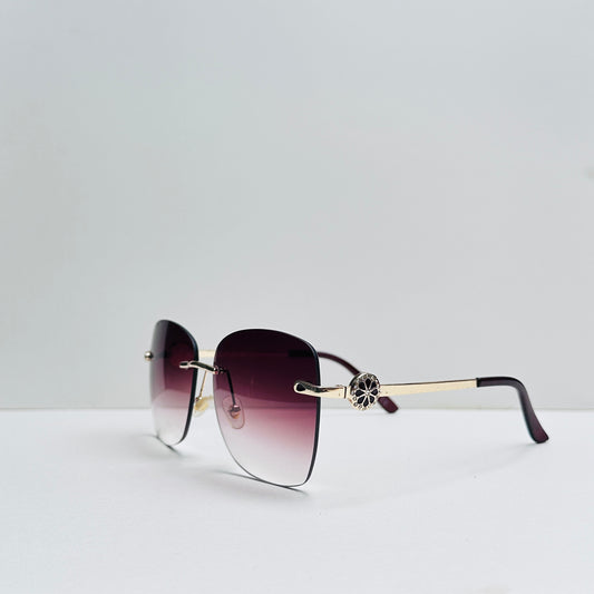 TomHardee Oval Double-Shaded Sunglasses with Stonework stick