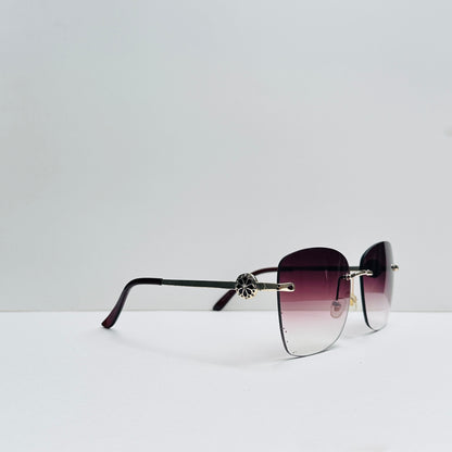 TomHardee Oval Double-Shaded Sunglasses with Stonework stick