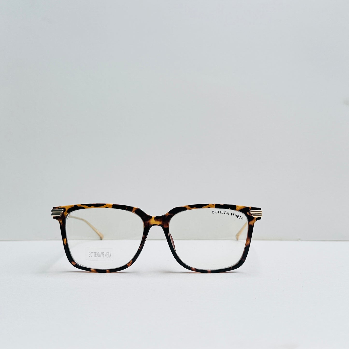 Bottega Veneta Square Sunglasses with Golden Metallic Stick