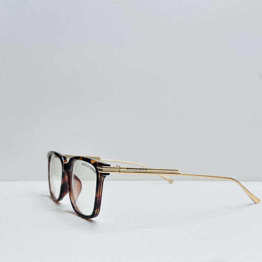 Bottega Veneta Square Sunglasses with Golden Metallic Stick