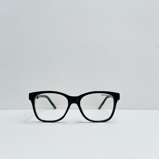 Versace rectangular black glasses