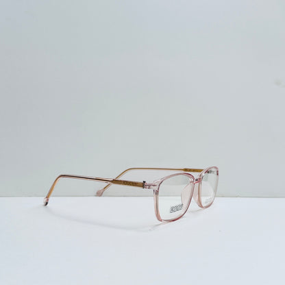 Gucci Oval Pink Transparent Glasses with Golden Temples