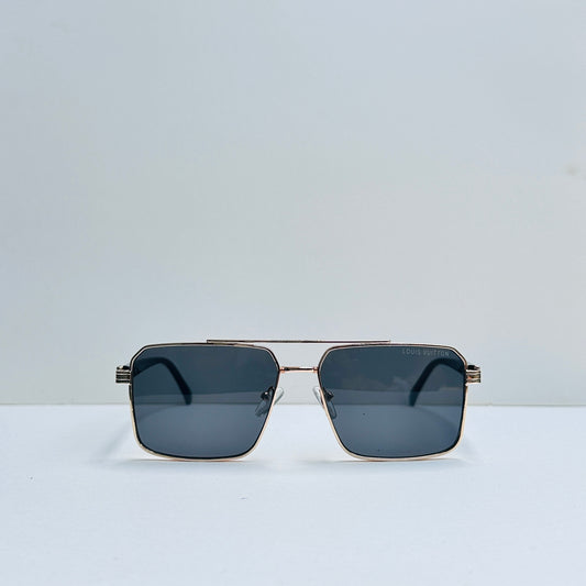 Louis Vuitton Black-Shaded Sunglasses with Golden Metallic Craft
