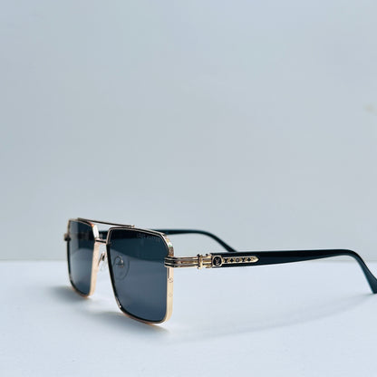 Louis Vuitton Black-Shaded Sunglasses with Golden Metallic Craft