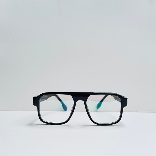 TomHardee Black Rectangular Large Stranded Glasses