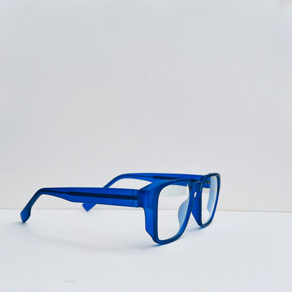 TomHardee Mad Blue Square Shape Glasses