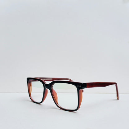 TomHardee black with camel colour square shaped glasses