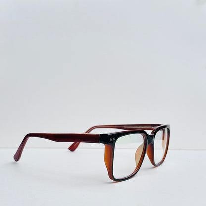 TomHardee black with camel colour square shaped glasses