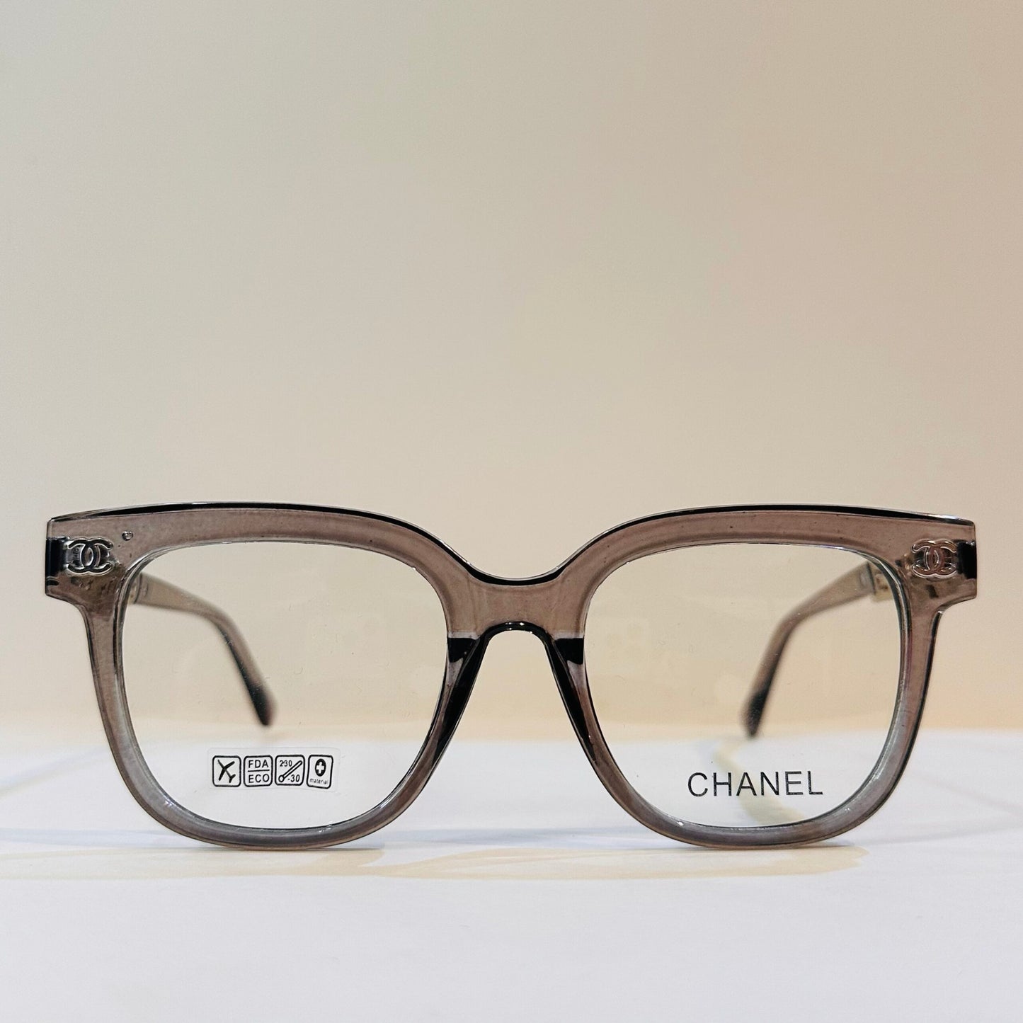 Chanel Rectangular Transparent Grey