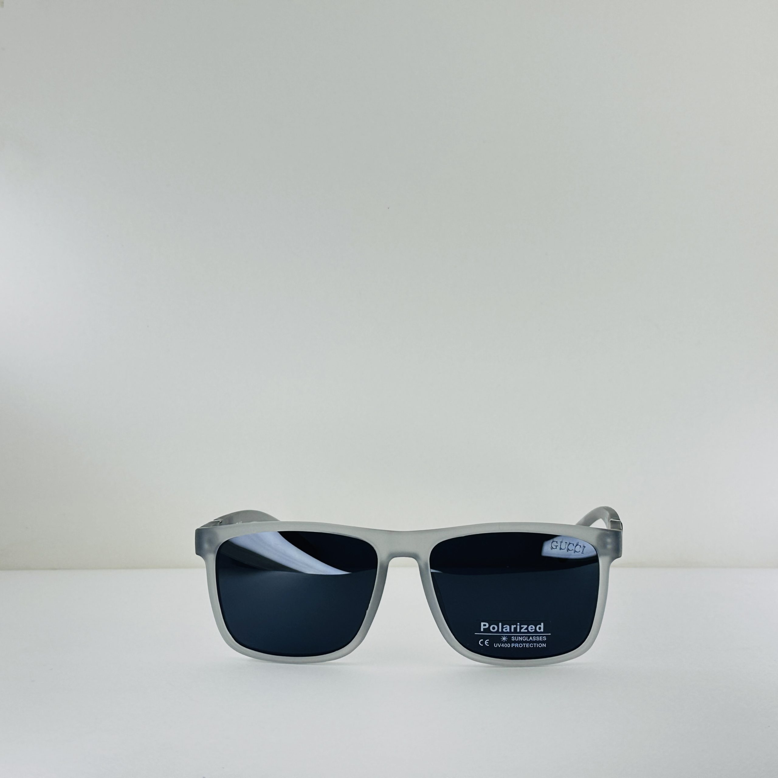 Gucci Urban Edge – Matte Frost Gray Square Sunglasses