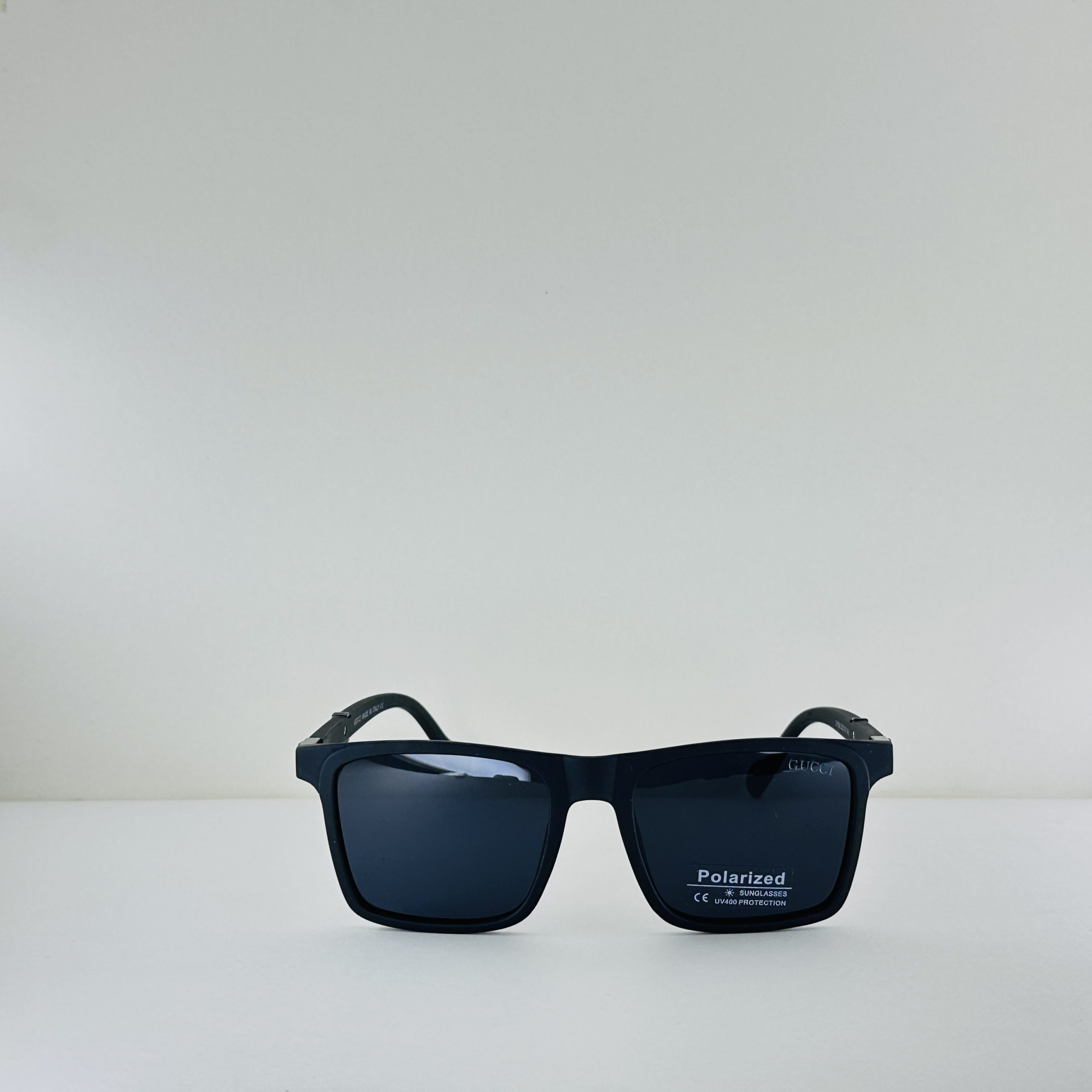 Gucci Signature Series – Matte Noir Polarized Square Sunglasses