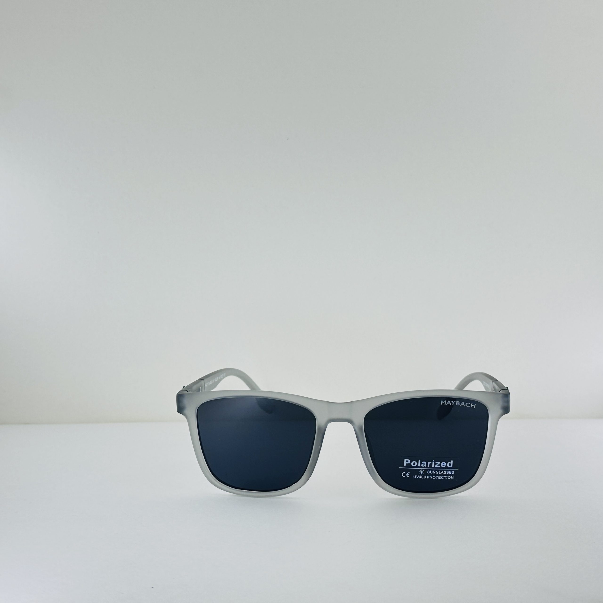 Maybach Exoskeleton – Frost Grey Polarized Square Sunglasses