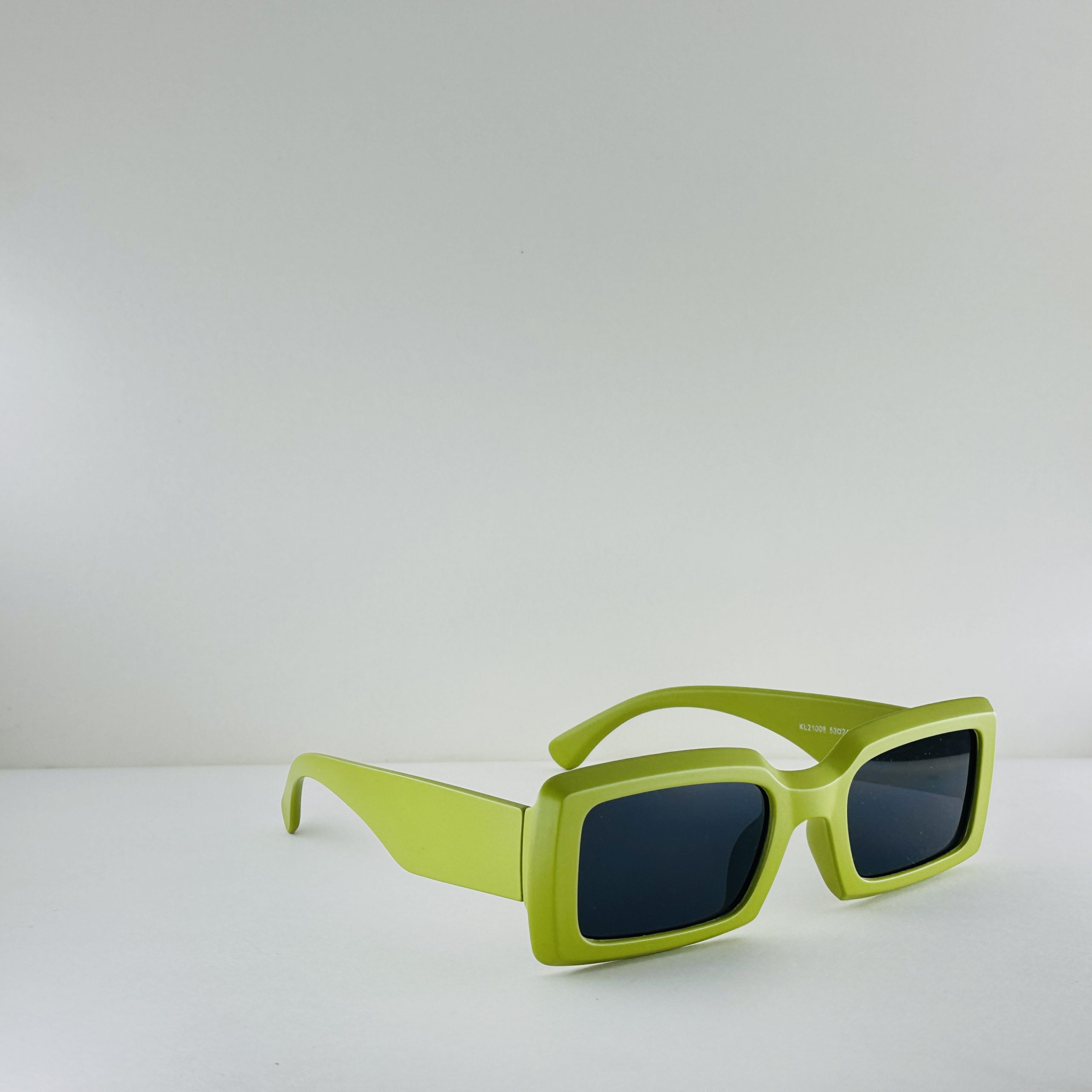 Retro Lime Punch – Neon Rectangle Oversized Sunglasses - Image 3