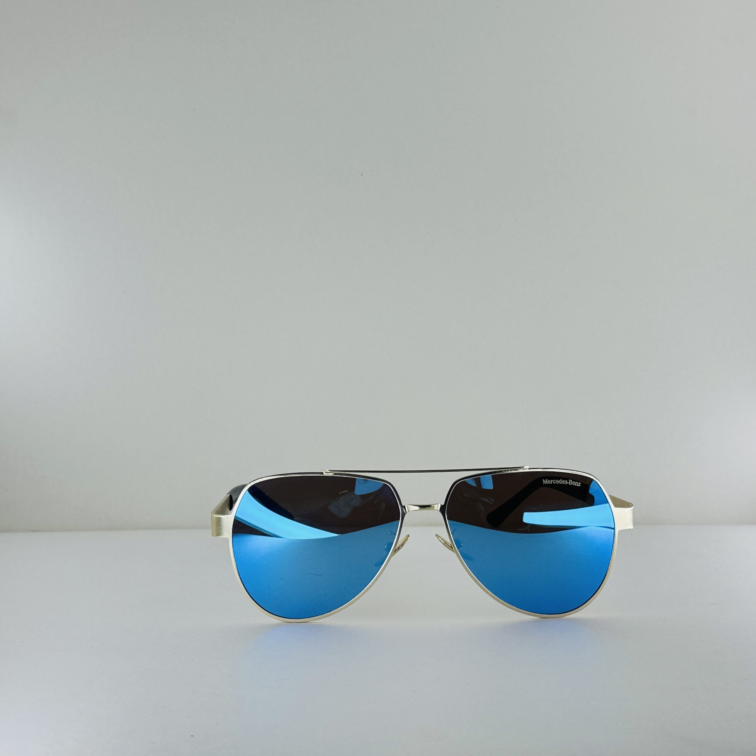 Mercedes-Benz Silver Arrow – Electric Blue Mirror Aviators
