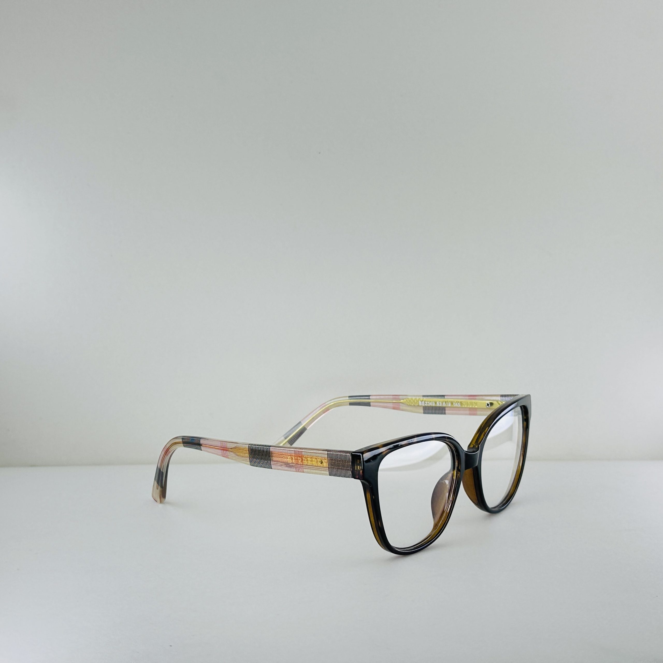 Burberry Heritage Check Butterfly Frames – Dark Havana - Image 3