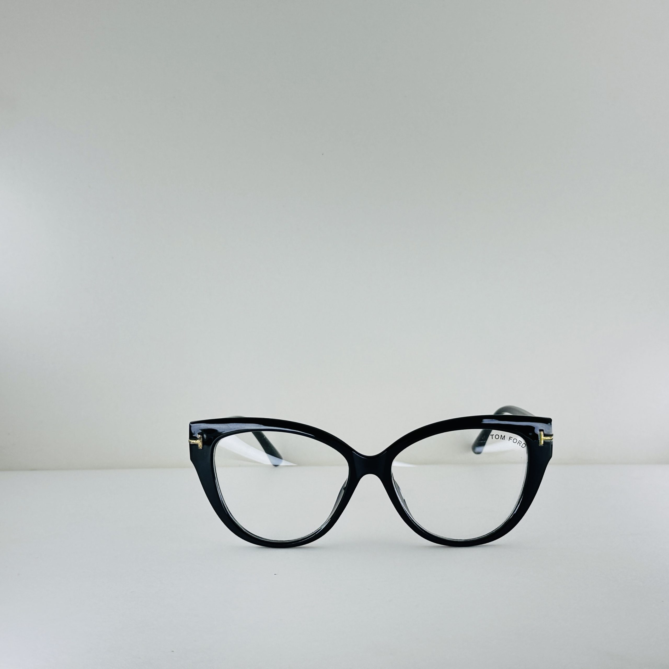 Tom Ford Blue Block Cat-Eye Glasses – Polished Black